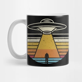 Retro vintage UFO  abduction Mug